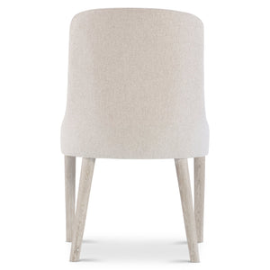 Bernhardt Bernhardt Antibes Side Chair With Rounded Back, Upholstered Comfort & Roz Wood Legs, Rustic-Modern Appeal 350545