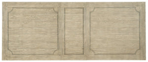 Hooker Furniture Ciao Rustic 84" Trestle Dining Table With 2X18" Leaves, Flaky White Top & Distressed Black Base 5805-75200-80