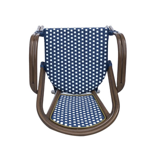 English Elm Bistro Wicker Outdoor Dining Chairs Set of Two with Rust Resistant Aluminum Frame Patio 72905.00NVY