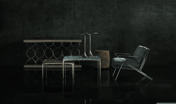 Bernhardt Bernhardt Circlet Bunching End Tables — Sculptural Cast Aluminum Tulip Pair In Graphite, Durable Design 382158