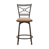 Homelegance By Top-Line Donaghy Circular Center Criss Cross Back Adjustable Stools (Set of 3) Bronze Engineered Wood