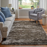 Feizy Rugs Indochine Plush Hand-tufted Polyester Shag Rug - Luxurious High Pile For Contemporary Spaces Gray,Black Polyester 4944550fgry000e04