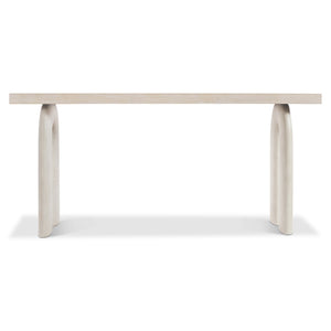 Bernhardt Bernhardt Antibes Console Table With Rustic Oak Top & Sculptural Pumice Arched Concrete Legs, 68" 350913