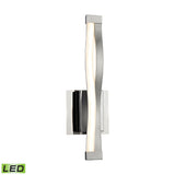 Twist 1-Light Wall Lamp in Aluminum and Chrome with Opal Glass Diffuser - Integrated LED WSL1351-10-98 Elk Lighting