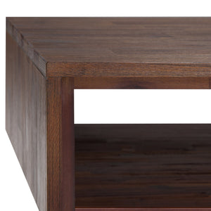 English Elm Lowry Coffee Table - Handcrafted Distressed Charcoal Brown With Modern Industrial Design & Storage B136P158845