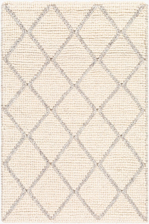 Surya Whistler Handmade 2' X 3' Scandinavian Modern Rug - Luxurious Viscose & Wool, Easy Care Comfort Cream Viscose,Wool Wsr2300-23