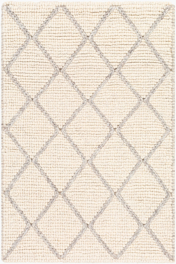 Surya Whistler Handmade 2' X 3' Scandinavian Modern Rug - Luxurious Viscose & Wool, Easy Care Comfort Cream Viscose,Wool Wsr2300-23