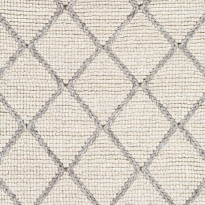 Surya Whistler Handmade 2' X 3' Scandinavian Modern Rug - Luxurious Viscose & Wool, Easy Care Comfort Cream Viscose,Wool Wsr2300-23