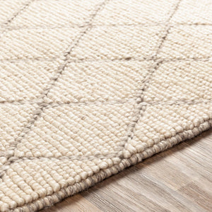 Surya Whistler Handmade 2' X 3' Scandinavian Modern Rug - Luxurious Viscose & Wool, Easy Care Comfort Cream Viscose,Wool Wsr2300-23