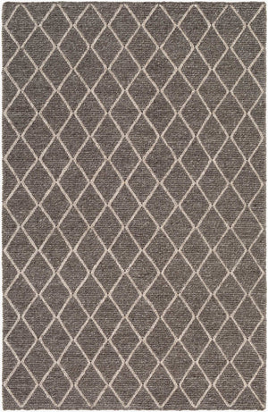 Surya Whistler Handmade 2' X 3' Scandinavian Modern Rug - Luxurious Viscose & Wool, Easy Care Comfort Charcoal Viscose,Wool Wsr2301-23
