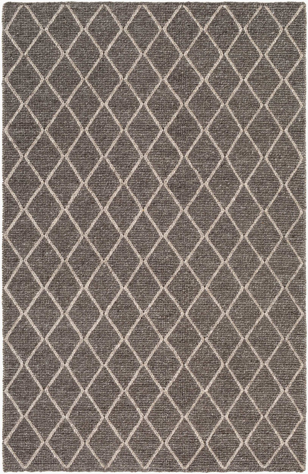 Surya Whistler Handmade 2' X 3' Scandinavian Modern Rug - Luxurious Viscose & Wool, Easy Care Comfort Charcoal Viscose,Wool Wsr2301-23