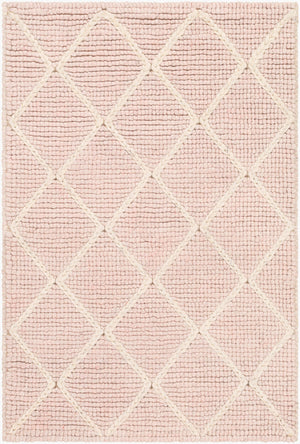 Surya Whistler Handmade 2' X 3' Scandinavian Modern Rug - Luxurious Viscose & Wool, Easy Care Comfort Pale Pink Viscose,Wool Wsr2302-23