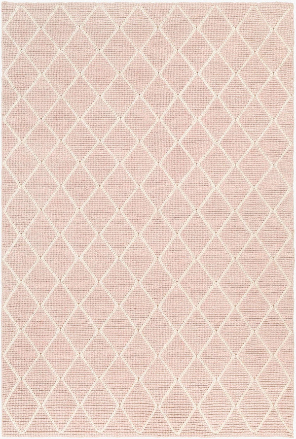 Surya Whistler Handmade 2' X 3' Scandinavian Modern Rug - Luxurious Viscose & Wool, Easy Care Comfort Pale Pink Viscose,Wool Wsr2302-913