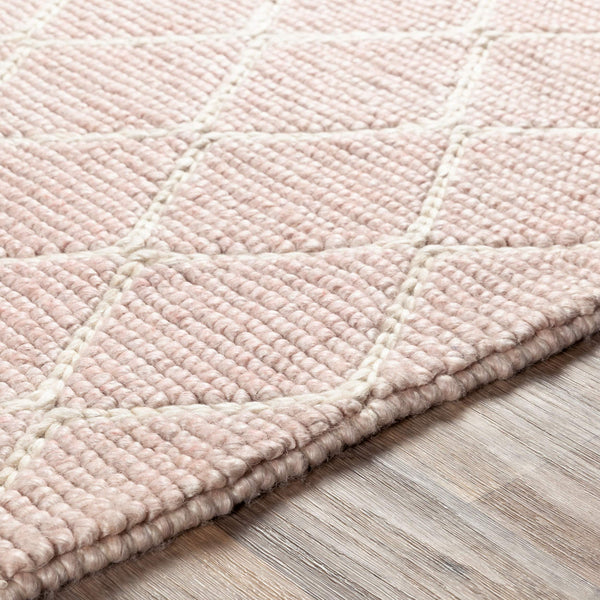 Surya Whistler Handmade 2' X 3' Scandinavian Modern Rug - Luxurious Viscose & Wool, Easy Care Comfort Pale Pink Viscose,Wool Wsr2302-23
