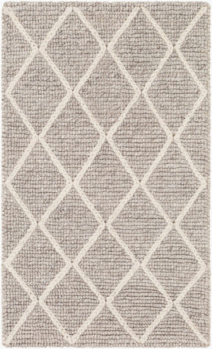 Surya Whistler Handmade 2' X 3' Scandinavian Modern Rug - Luxurious Viscose & Wool, Easy Care Comfort Gray Viscose,Wool Wsr2303-23