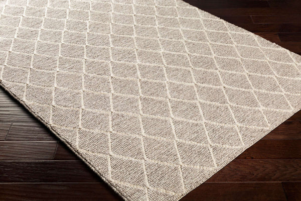 Surya Whistler Handmade 2' X 3' Scandinavian Modern Rug - Luxurious Viscose & Wool, Easy Care Comfort Gray Viscose,Wool Wsr2303-23