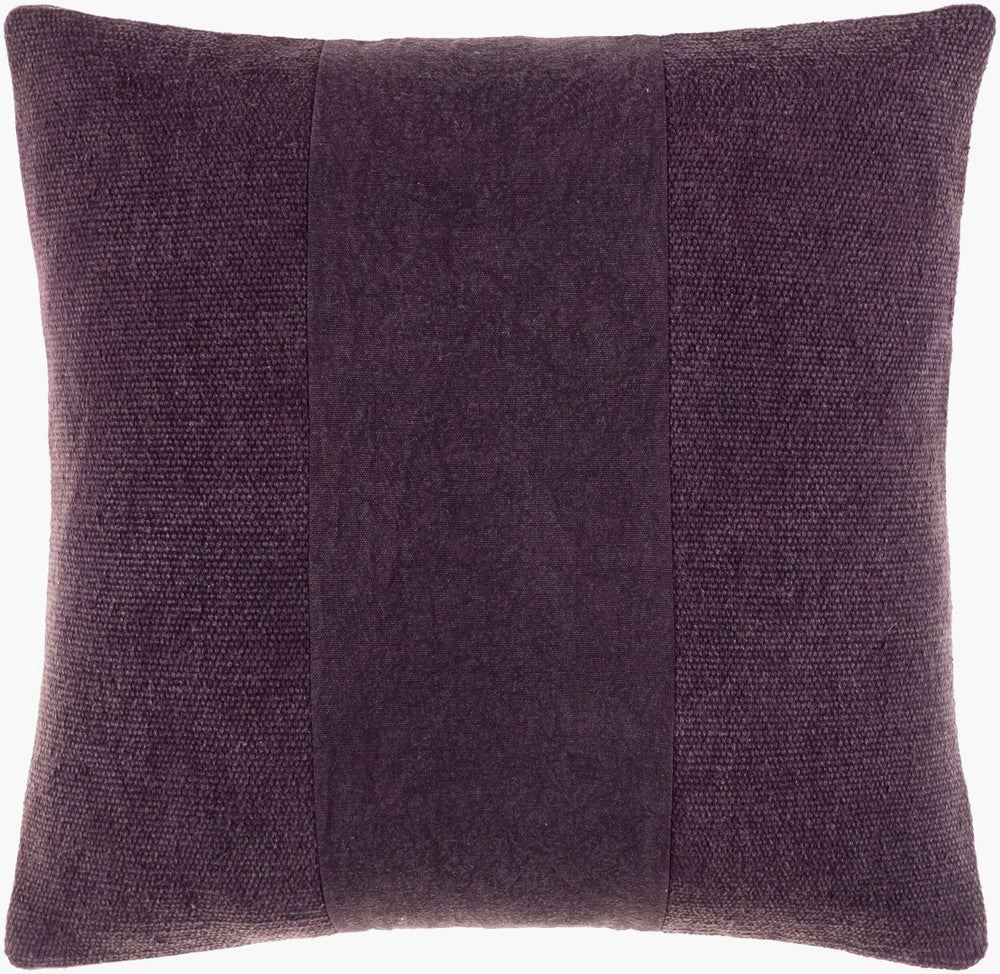 Surya Washed Cotton Ticking Stripe Accent Pillow Cottage Farmhouse Square Sofa Throw WSS004-1818P