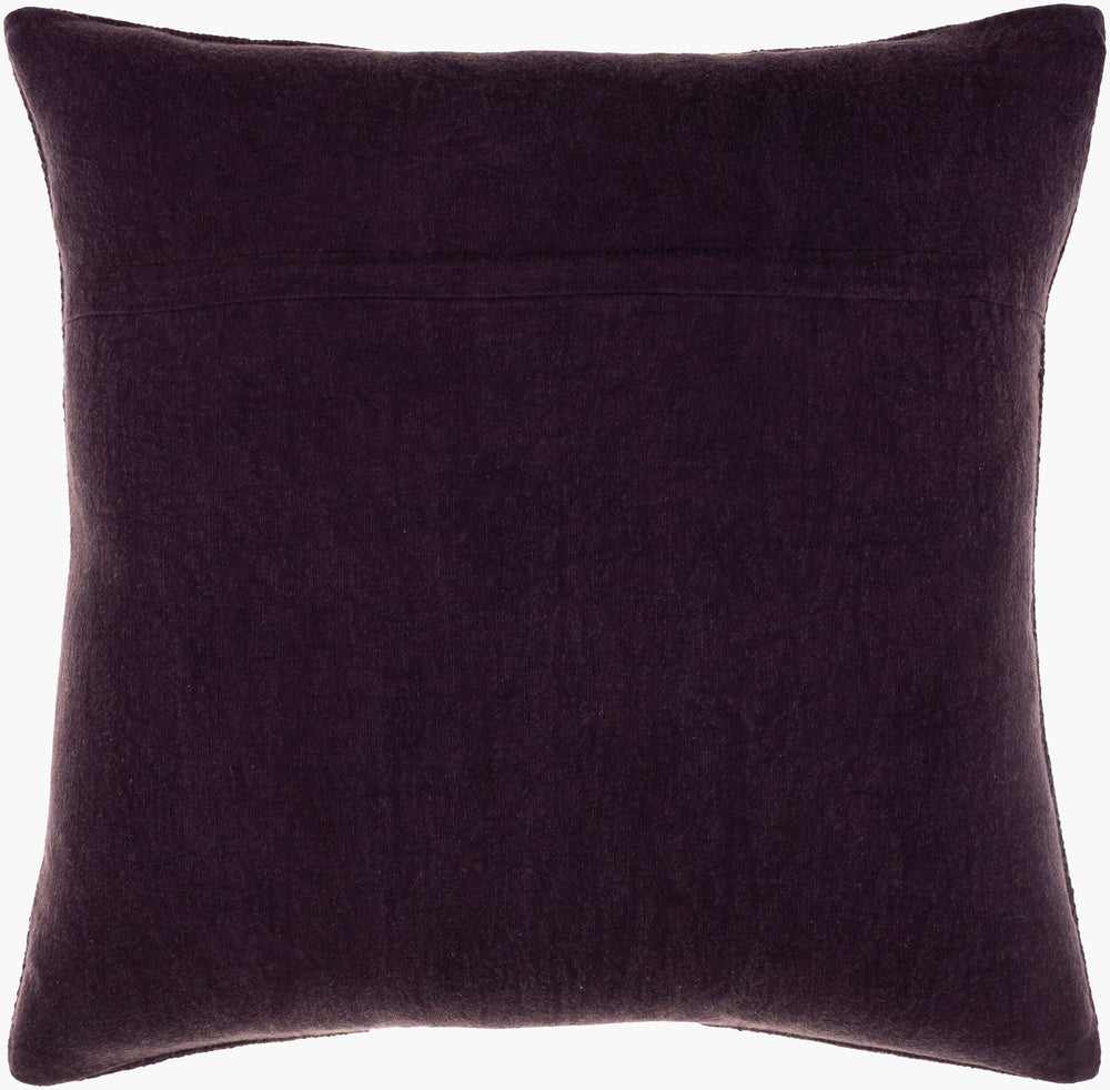 Surya Washed Stripe 20"L X 20"W Cotton Accent Pillow - Cozy Country Cottage Decor For Your Home Medium Purple Cotton,Cotton Wss004-2020p