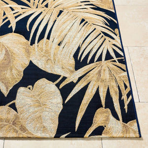 Livabliss Warsaw Coastal Flatweave Area Rug Machine Woven Polypropylene Blend for Indoor Outdoor Use Goldenrod, Mid 7'10" x 10' WSW2300-71010