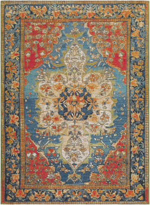 Livabliss Warsaw Traditional Area Rug Egypt Woven Polypropylene Blend for Living and Dining Rooms Indigo, Crimson 7'10" x 10' WSW2304-71010