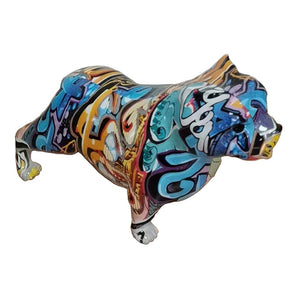 VIG Furniture Modrest Graffiti French Bulldog Modern Multi-Color Sculpture VGTH-235352