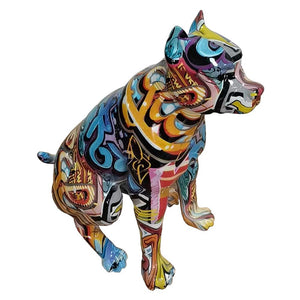 VIG Furniture Modrest Graffiti Dog Modern Multi-Color Sculpture VGTH-235325