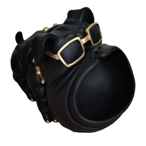 VIG Furniture Modrest Dog With Open Mouth Modern Black + Gold Sculpture VGTH-235334