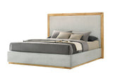 VIG Furniture Nova Domus Santa Barbara - Modern Grey Fabric + Natural Bed VGMABR-152-BED