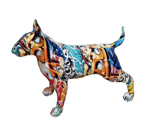 VIG Furniture Modrest Graffiti Bull Terrier Modern Multi-Color Sculpture VGTH-235340