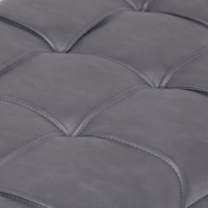 English Elm Dover 3 Piece Storage Ottoman Set - Stylish Stone Grey Faux Leather With Hidden Storage & Seating B136P159055