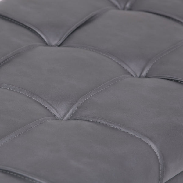 English Elm Dover 3 Piece Storage Ottoman Set - Stylish Stone Grey Faux Leather With Hidden Storage & Seating B136P159055