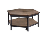 English Elm Steve Silver - Ultimo - 3 Piece Table Set (Hexagon Lifttop & End Tables) - Brown