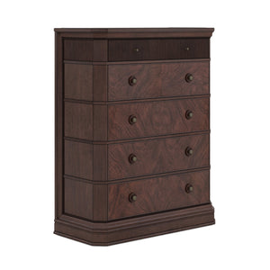 A.R.T. Furniture Revival Drawer Chest - Timeless Napa Mahogany Design With Six Spacious Drawers & Vintage Charm Brown Rubberwood Solids,Quarter Mahogany Veneer,Resin,Metal 328150-1730