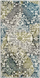 Safavieh Water Color 669 WTC669 Power Loomed  Rug Ivory / Peacock Blue WTC669B-218