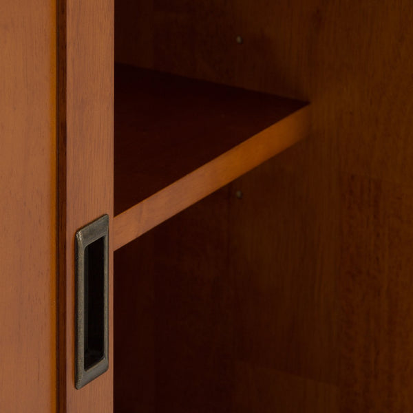 English Elm Draper Mid Century Tv Media Stand - Stylish Teak Brown Storage For Organized Living Rooms, 65" Tvs B136P158154