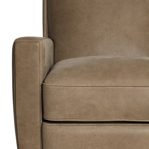 Bernhardt Bernhardt Bastille Push Back Leather Recliner Tailored Welt Trim Transitional Lounge 103RLMO
