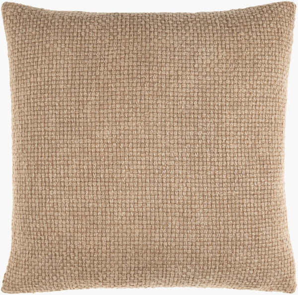 Livabliss Washed Cotton Accent Pillow Handcrafted Farmhouse Square Throw for Sofa or Bed WTE003-2020D