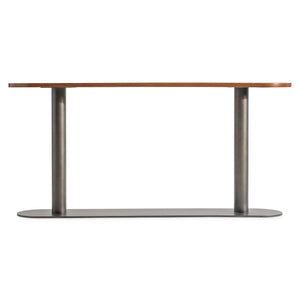 Bernhardt Bernhardt Brasea Suar Wood Entryway Console with Steel Pedestal Base Modern Appeal 394914