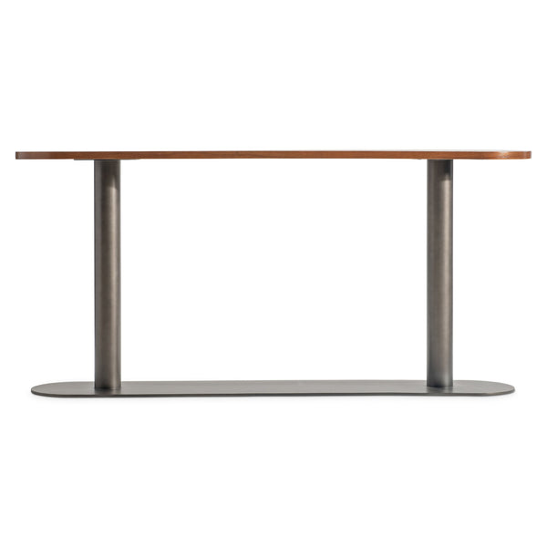 Bernhardt Bernhardt Brasea Suar Wood Entryway Console with Steel Pedestal Base Modern Appeal 394914