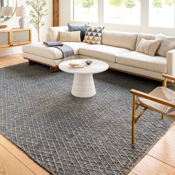 Surya Watford Handwoven Jute & Wool 2' X 3' Area Rug - Durable, Stylish, And Easy To Maintain For Your Home! Black Jute,Wool Wtf2300-23