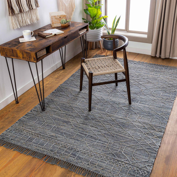 Surya Watford Handwoven Jute & Wool 2' X 3' Area Rug - Durable, Stylish, And Easy To Maintain For Your Home! Black Jute,Wool Wtf2304-23