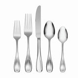 Oneida Voss 45-Piece Flatware Set, Modern Teardrop Design, Stainless Steel