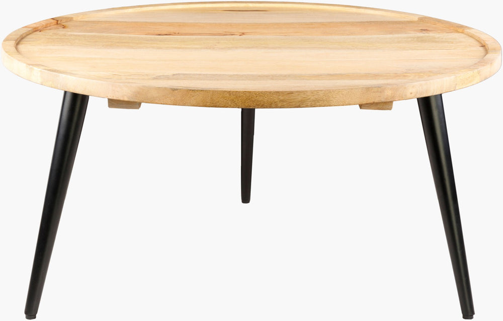 Livabliss Saraswati Solid Mango Wood Square Coffee Table with Metal Base for Modern Living WTI-001