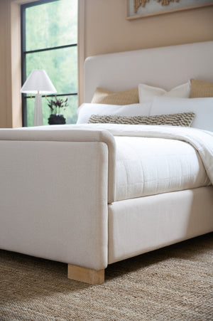 Hooker Furniture Banyon Desert Oak Queen Bed With Padded Upholstered Headboard And Low-Profile Rails For Comfort And Style 99.00 L x 64.50W x 60.00H 6081-90850-82