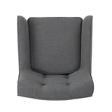 Christopher Knight Home® - Noble House - Felicity Mid Century Charcoal Fabric Arm Chair