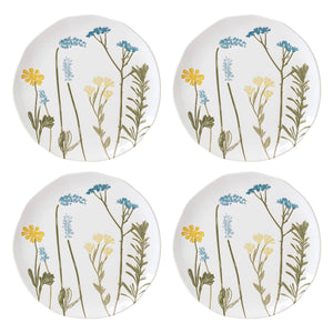 Lenox Wildflowers Accent Plates, Set of 4 White, WHITE STONEWARE 896608