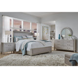 Zoey Upholstered King Shelter Bed Silver with Upholstered Finish P344-BR-K3 Pulaski Furniture