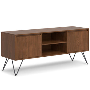English Elm Hunter Tv Media Stand - Handcrafted Walnut Veneer With Industrial Design & Smart Storage Solutions B136P158737