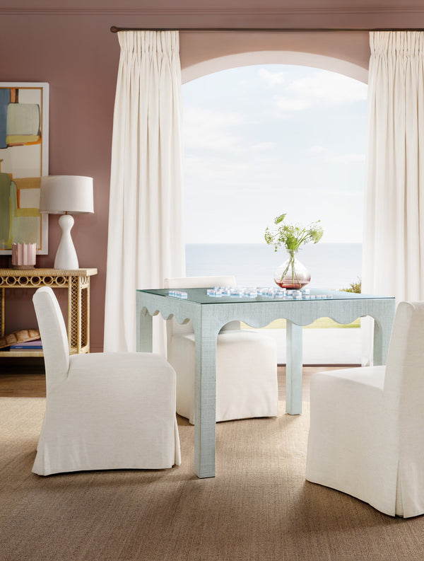 Hooker Furniture Commerce Rattan Woven Console Table Mahogany Frame Coastal Entryway Open Shelf 7228-85152-80