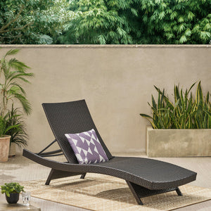 English Elm Salem Outdoor Pe Wicker Chaise Lounge Low Profile Poolside Sun Lounger 52005.00